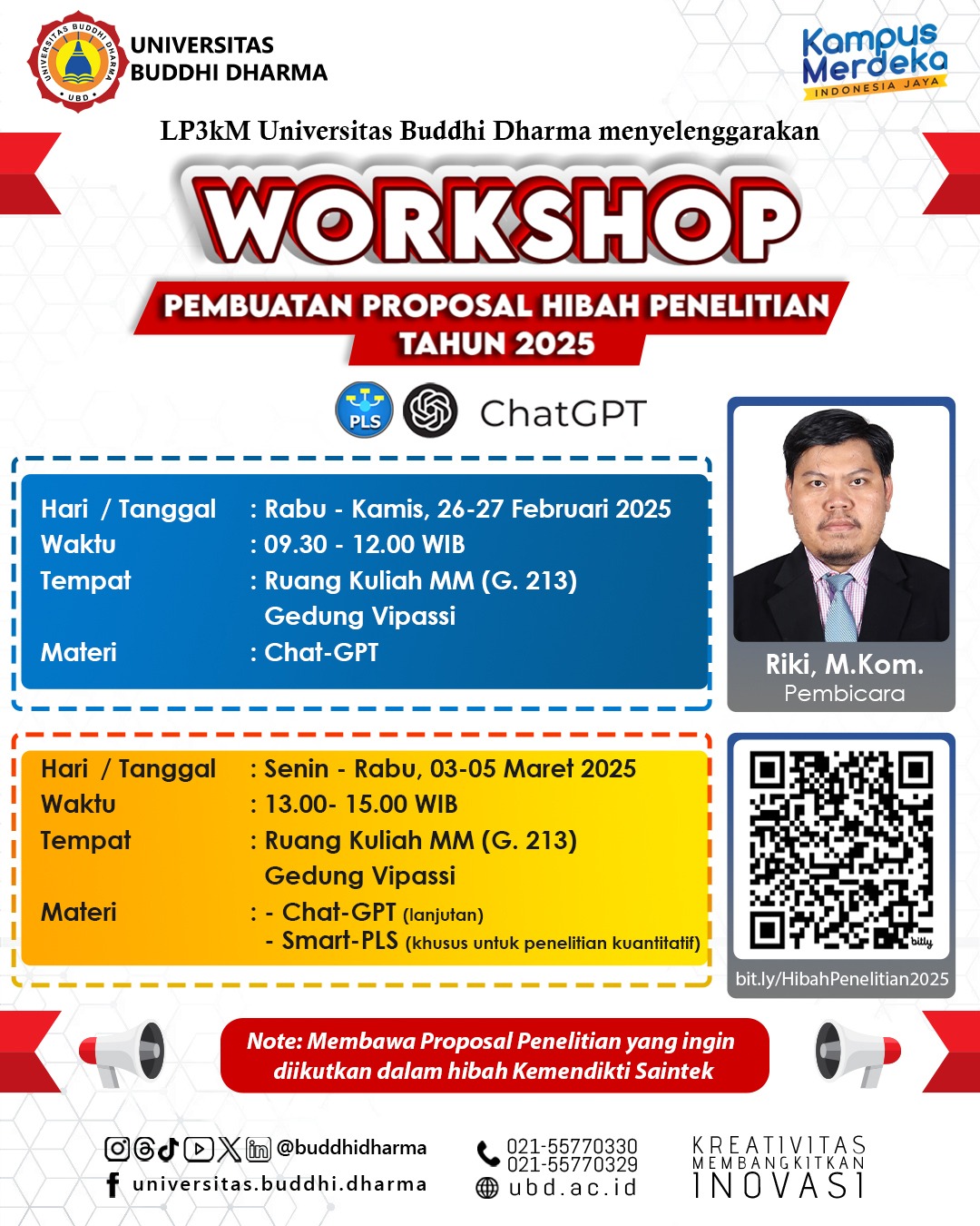 Workshop Pembuatan Proposal Hibah Penelitian 2025